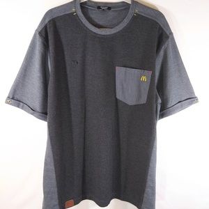 McDonalds Employee Uniform Shirt Gray Mens Large